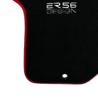 Black Floor Mats For Honda Civic VI (1995-2000) ER56 Design with Red Trim - AutoWin