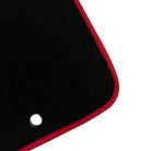 Black Floor Mats For Honda Civic VII (2001-2005) ER56 Design with Red Trim - AutoWin