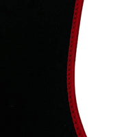 Black Floor Mats For Honda Civic VII (2001-2005) ER56 Design with Red Trim - AutoWin