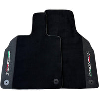 Black Floor Mats for Lamborghini Aventador S with Alcantara Leather - AutoWin