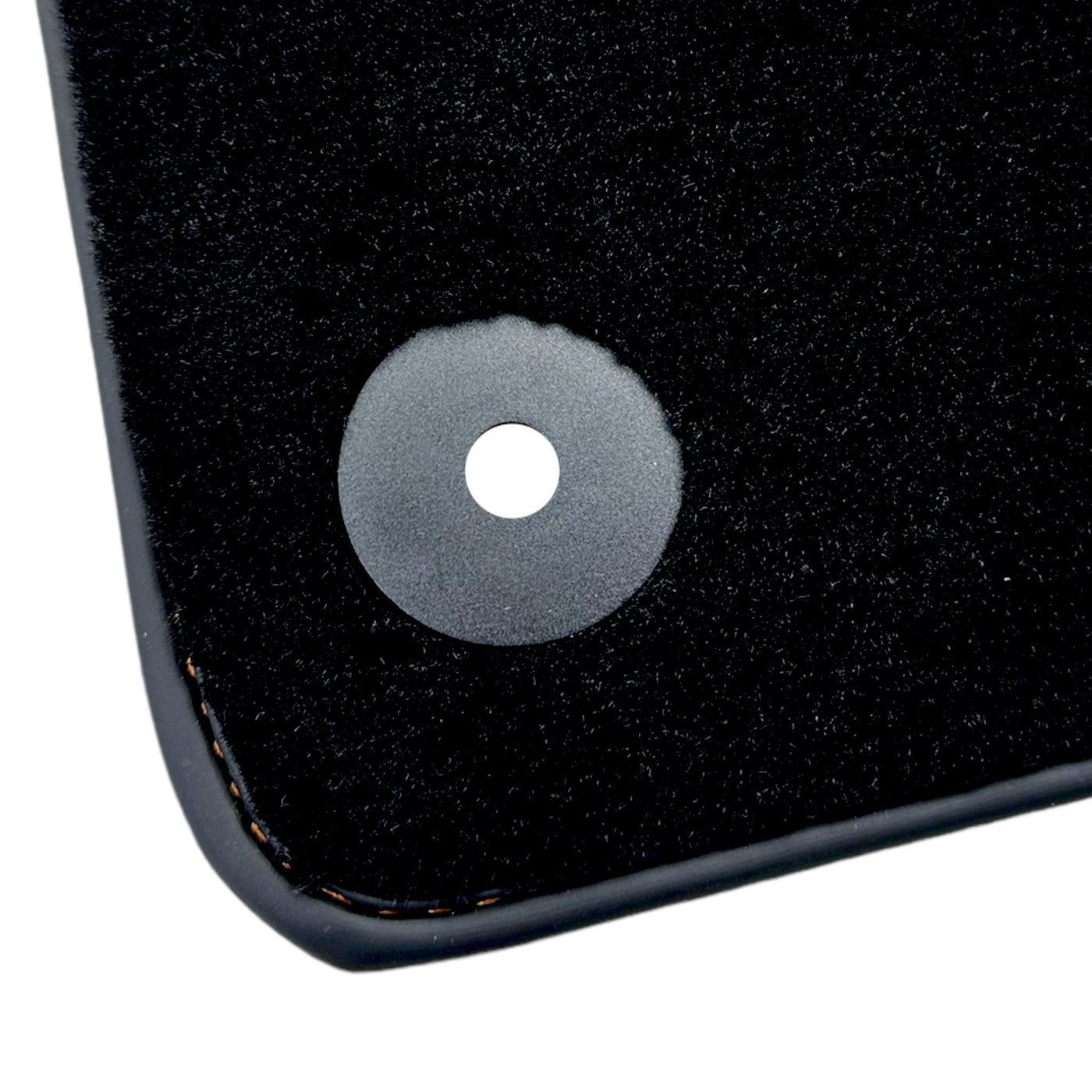 Black Floor Mats for Lamborghini Aventador with Orange (Arancia Leonis) Nappa Leather - AutoWin