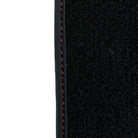 Black Floor Mats for Lamborghini Aventador With Red Leather - AutoWin