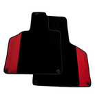 Custom Black Floor Mats for Lamborghini Gallardo With Red Leather