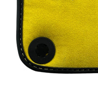 Black Floor Mats for Lamborghini Gallardo With Yellow Alcantara Leather - AutoWin