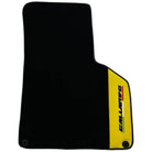 Black Floor Mats for Lamborghini Gallardo With Yellow Alcantara Leather - AutoWin