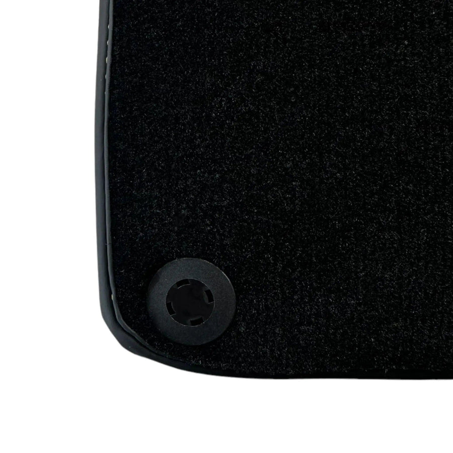 Black Floor Mats for Lamborghini Gallardo With Yellow Alcantara Leather - AutoWin