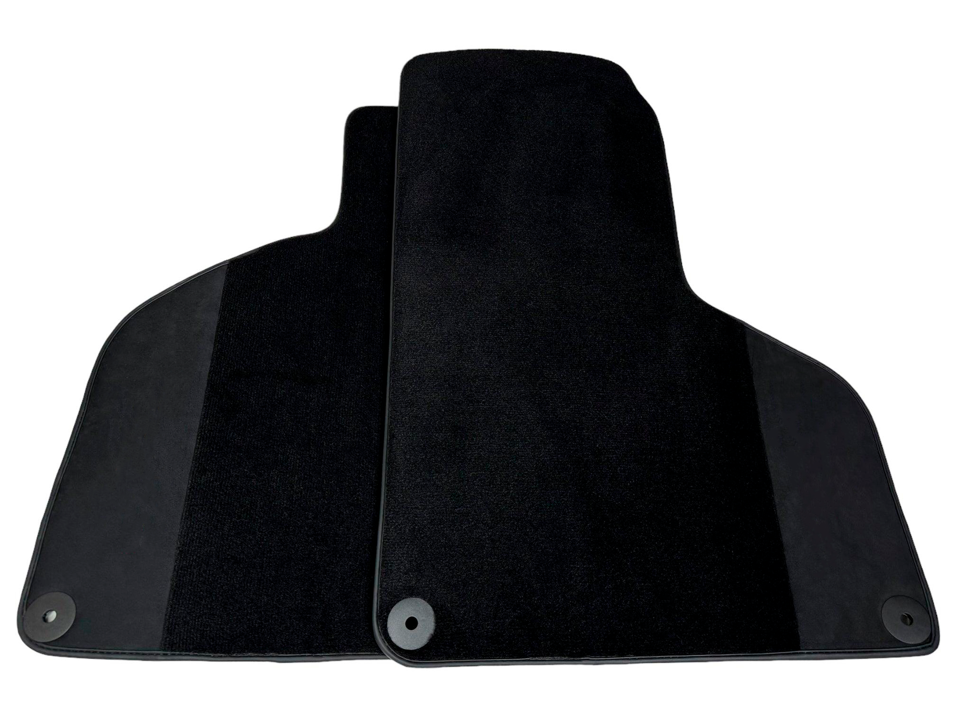 Black Floor Mats for Lamborghini Huracan EVO (2019-2024) with Black Alcantara Leather