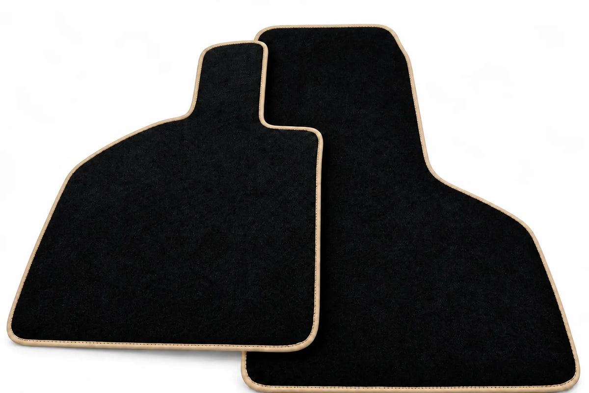 Black Floor Mats for Lamborghini Huracan STO with Orange Trim Beige trim