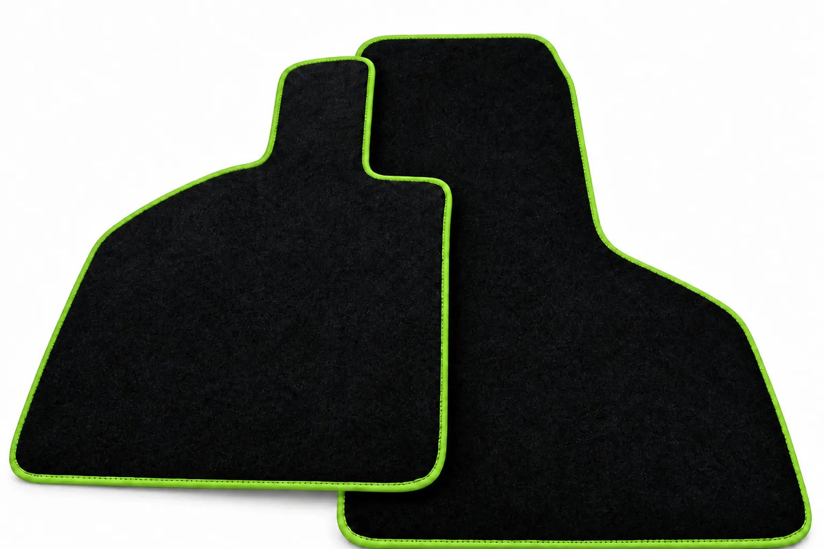 Black Floor Mats for Lamborghini Huracan STO with Orange Trim Green trim