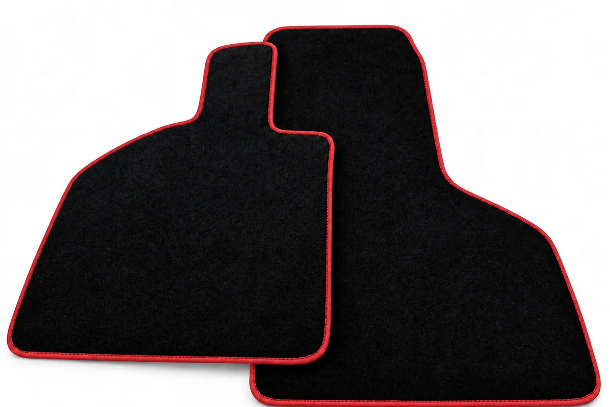 Black Floor Mats for Lamborghini Huracan STO with Orange Trim Red trim
