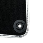Custom Black Floor Mats for Lamborghini Huracan STO - White Trim