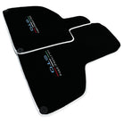 Custom Black Floor Mats for Lamborghini Huracan STO - White Trim