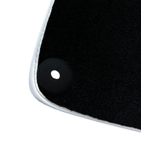 Custom Black Floor Mats for Lamborghini Huracan STO - White Trim
