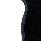 Black Floor Mats for Lamborghini Huracan With Red (Rosso Mysia) Leather - AutoWin