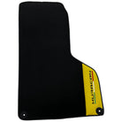 Black Floor Mats for Lamborghini Huracan with Yellow Alcantara Leather - AutoWin