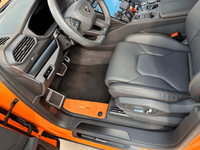 Black Floor Mats For Lamborghini Urus S With Orange Alcantara Leather - AutoWin