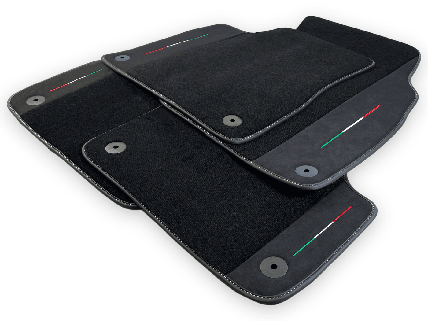 Black Floor Mats For Lamborghini Urus With Alcantara Leather - AutoWin