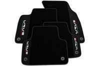 Black Floor Mats For Lamborghini Urus With Alcantara Leather Black trim