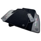 Black Floor Mats for Lamborghini Urus With Dark Gray Leather - AutoWin