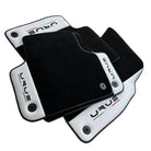 Black Floor Mats for Lamborghini Urus With White Leather - AutoWin