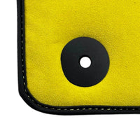 Black Floor Mats For Lamborghini Urus With Yellow Alcantara Leather - AutoWin
