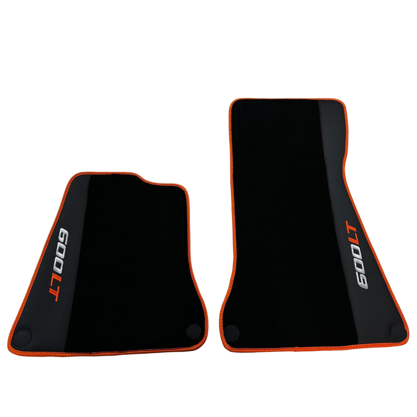 Black Floor Mats for McLaren 600 LT (2018-2020) With Alcantara Leather - AutoWin