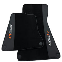 Black Floor Mats for McLaren 600 LT (2018-2020) With Leather - AutoWin
