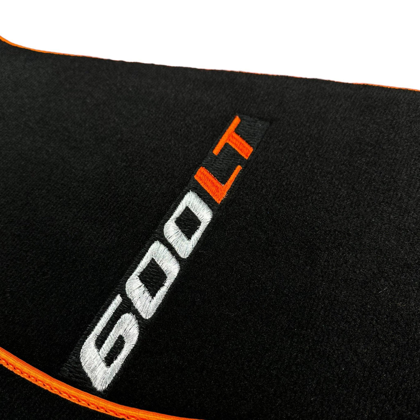 Black Floor Mats for McLaren 600 LT (2018-2020) With Orange Trim - AutoWin