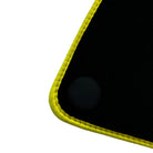 Black Floor Mats for McLaren 600 LT (2018-2020) With Yellow Trim - AutoWin