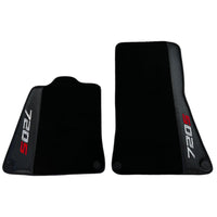 Black Floor Mats For McLaren 720S (2017-2021) with Carbon Leather - AutoWin