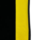 Black Floor Mats For McLaren 720S Year 2017-2021 With Yellow Leather - AutoWin