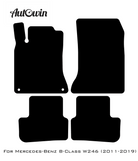 Black Floor Mats For Mercedes Benz B-Class W246 (2011-2019) | Limited Edition - AutoWin