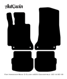 Black Floor Mats For Mercedes Benz C-Class A205 Convertible (2016-2018) | Limited Edition - AutoWin