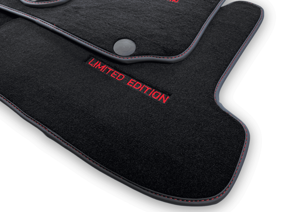 Black Floor Mats For Mercedes Benz C-Class A205 Convertible Facelift (2018-2023) | Limited Edition - AutoWin