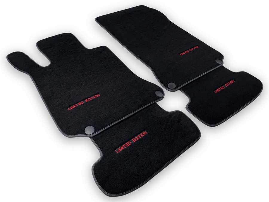 Black Floor Mats For Mercedes Benz C-Class A205 Convertible Facelift (2018-2023) | Limited Edition - AutoWin