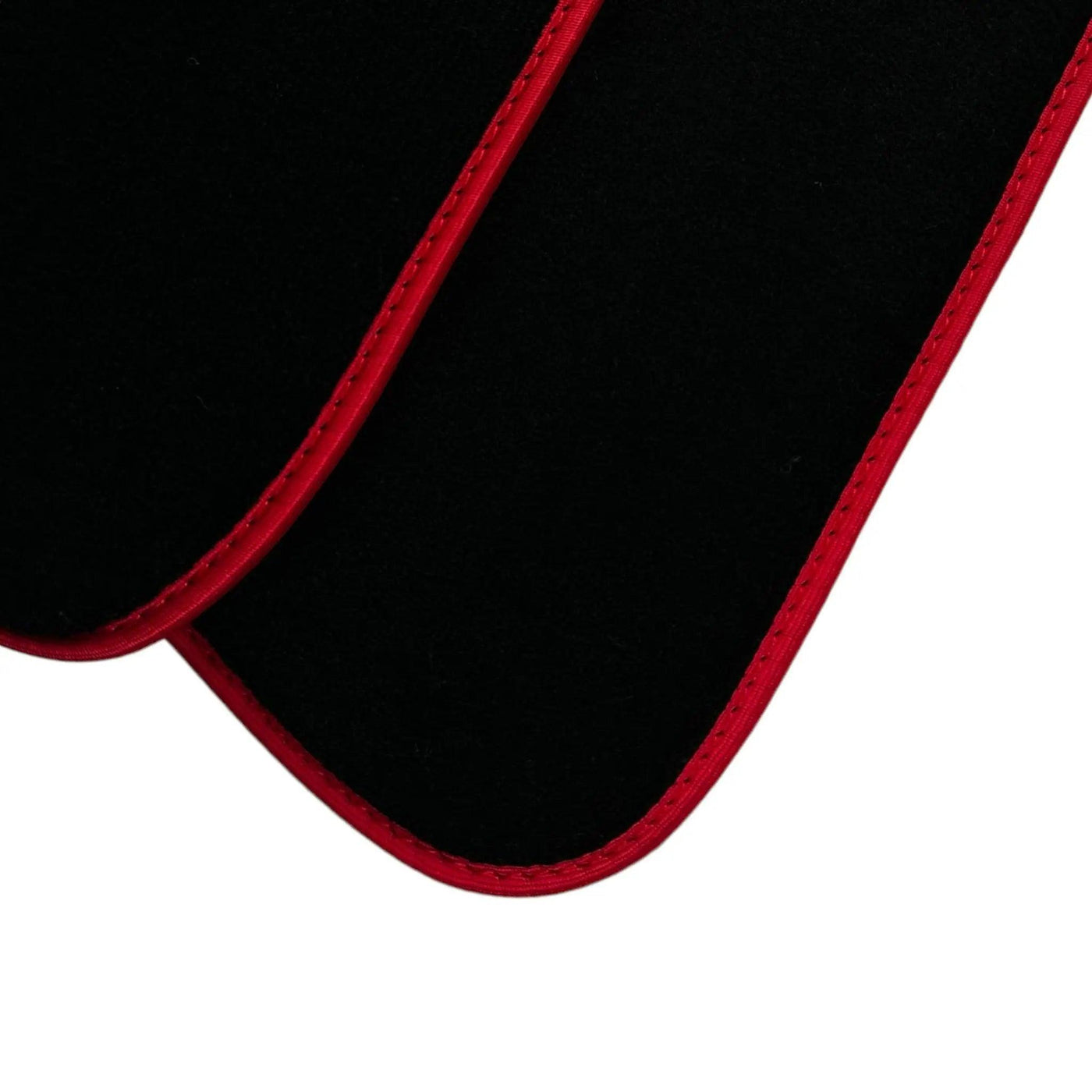 Black Floor Mats For Mercedes-Benz C Class W202 (1993-2000) ER56 Design | Red Trim - AutoWin