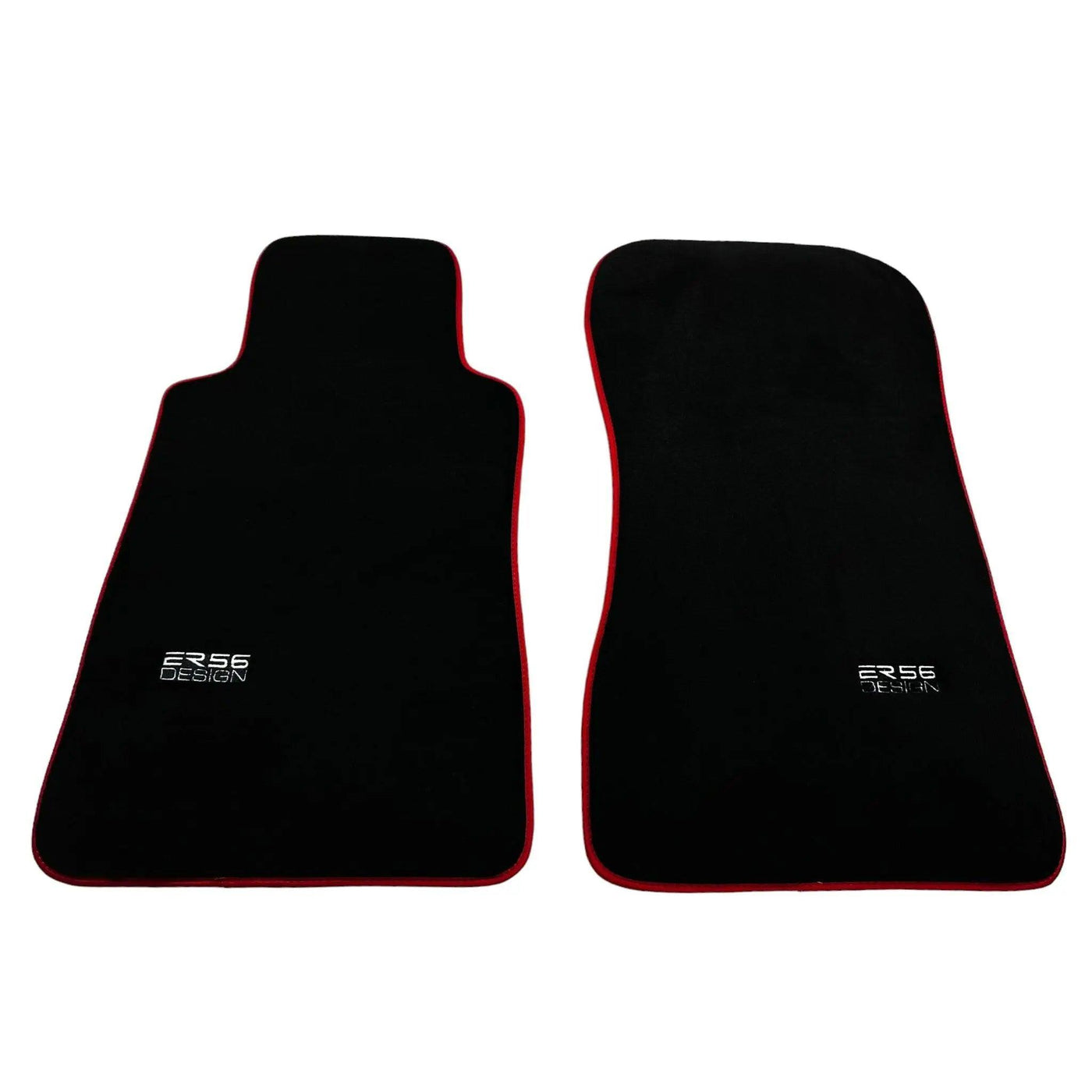 Black Floor Mats For Mercedes-Benz C Class W202 (1993-2000) ER56 Design | Red Trim - AutoWin