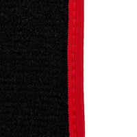 Black Floor Mats For Mercedes-Benz C Class W204 Coupe 2012-2015 ER56 Design with Red Trim - AutoWin