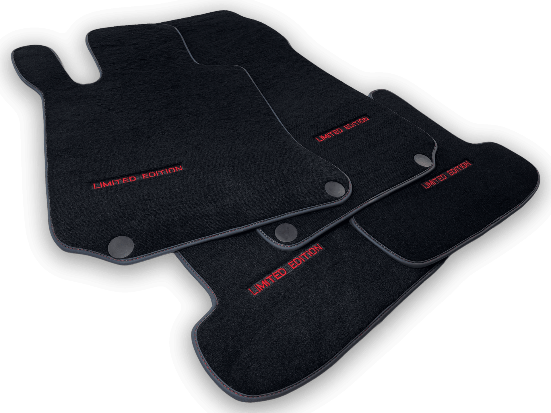Black Floor Mats For Mercedes Benz CLK-Class C209 Coupe (2002-2009) | Limited Edition - AutoWin