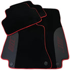 Black Floor Mats for Mercedes Benz E-Class W213 Sedan (2020-2023) Hybrid | Red Trim - AutoWin