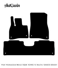 Black Floor Mats For Mercedes Benz EQS-Class X296 (2022-2023) | Limited Edition - AutoWin