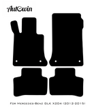 Black Floor Mats For Mercedes Benz GLK-Class X204 (2012-2015) | Limited Edition - AutoWin