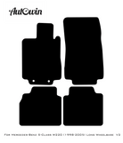 Black Floor Mats For Mercedes Benz S-Class W220 (1998-2005) Long Wheelbase | Limited Edition - AutoWin
