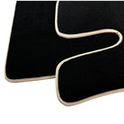 Black Floor Mats For Mercedes-Benz SL-Class R230 (2001-2012) Beige Trim - AutoWin