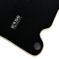 Black Floor Mats For Mercedes-Benz SL-Class R230 (2001-2012) Beige Trim | ER56 Design - AutoWin