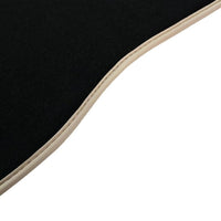 Black Floor Mats For Mercedes-Benz SLK-Class R170 (1996-1998) Beige Trim - AutoWin