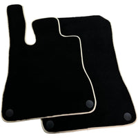 Black Floor Mats For Mercedes-Benz SLK-Class R172 (2011-2023) Beige Trim - AutoWin