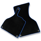 Black Floor Mats For Mercedes-Benz SLS-Class AMG (2009-2014) Blue Trim - AutoWin