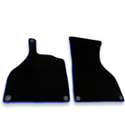 Black Floor Mats For Mercedes-Benz SLS-Class AMG (2009-2014) Blue Trim - AutoWin