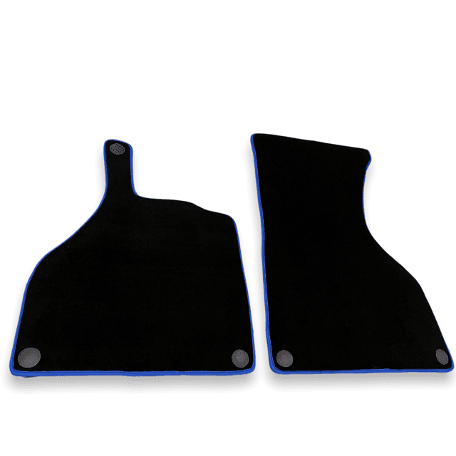 Black Floor Mats For Mercedes-Benz SLS-Class AMG (2009-2014) Blue Trim - AutoWin